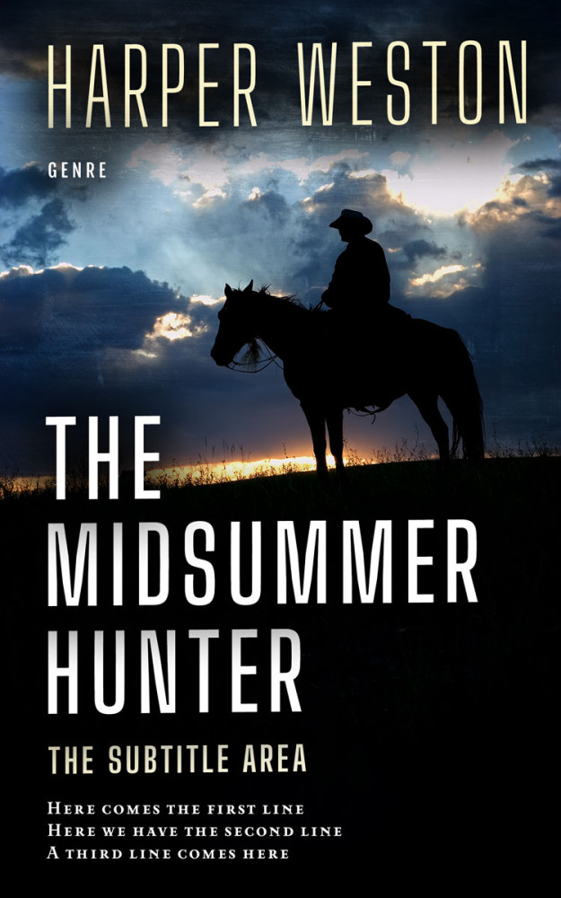 Front view of Mist Gray #23299 - Premade Action & Adventure Book Cover