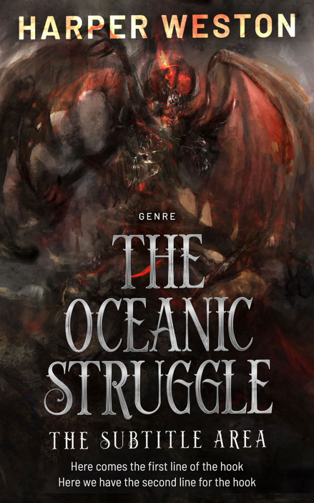 Front view of Cocoa Brown #23386 - Premade Fantasy Book Cover