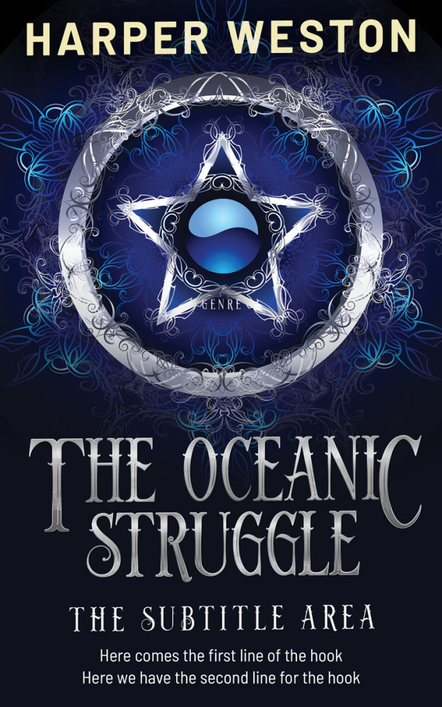 Front view of Ebony #23389 - Premade Fantasy Book Cover