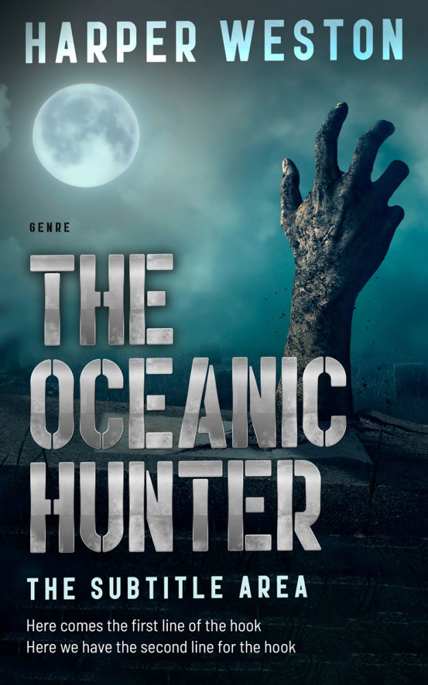 Front view of Gable Green #23412 - Premade Apocalyptica Book Cover