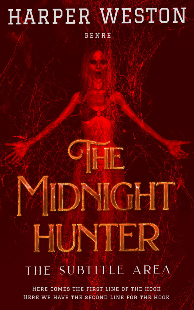 Front view of Rustic Red #23424 - Premade Horror Book Cover