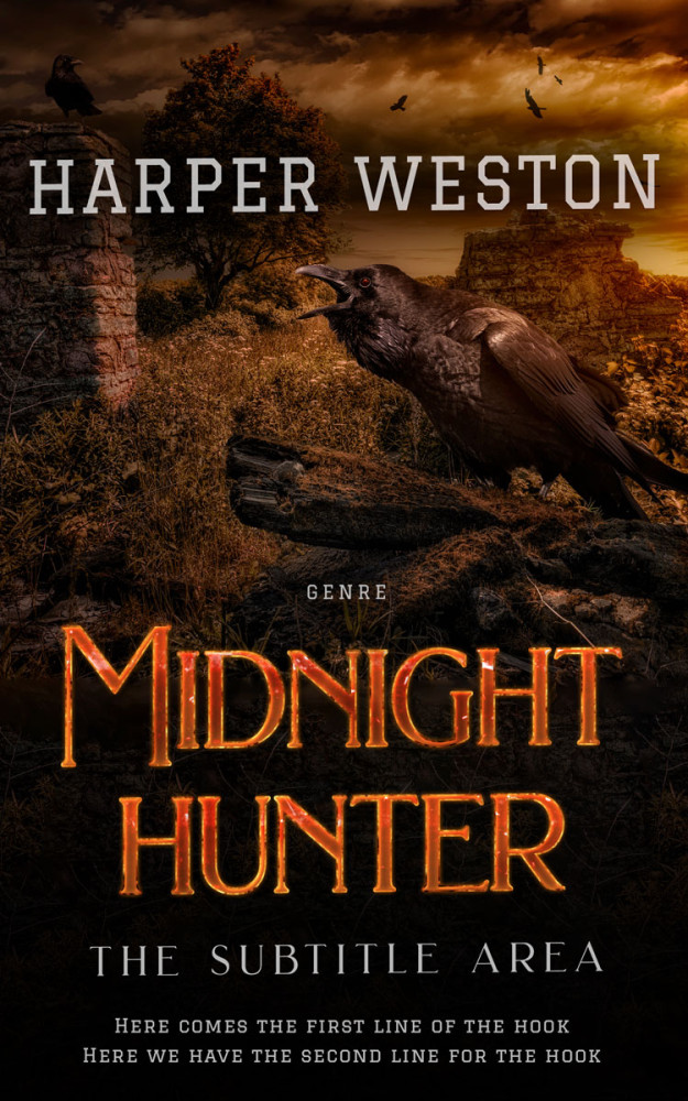 Front view of Asphalt #23426 - Premade Horror Book Cover