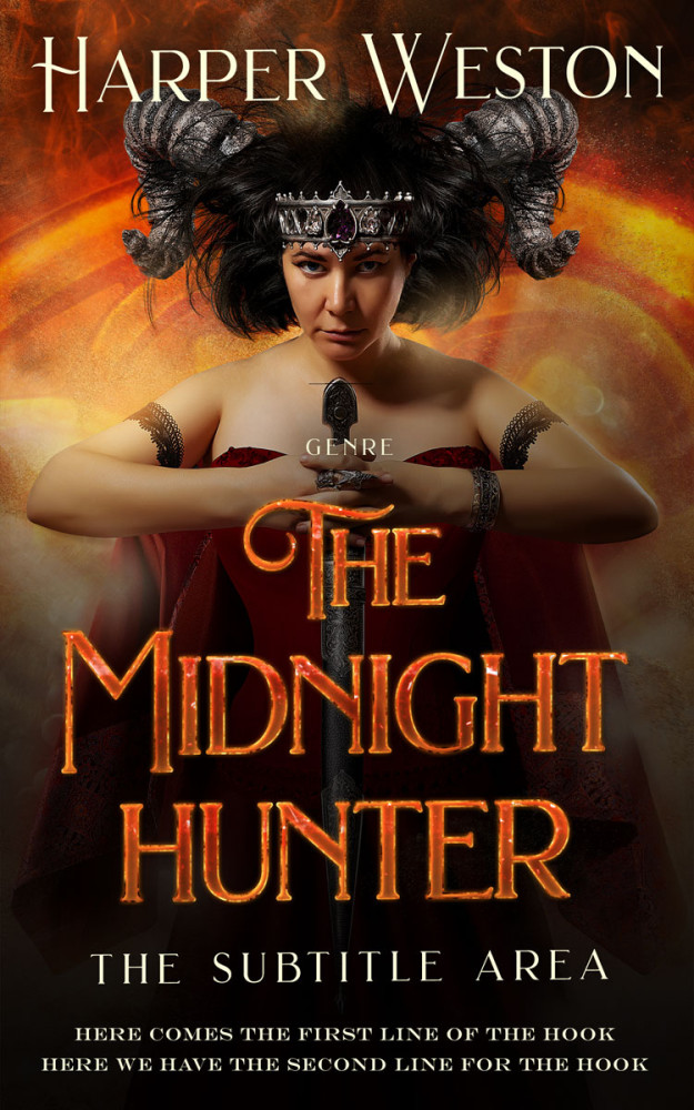 Front view of Raw Sienna #23431 - Premade Fantasy Book Cover