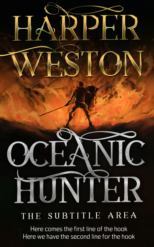 Front view of Asphalt #23469 - Premade Fantasy Book Cover