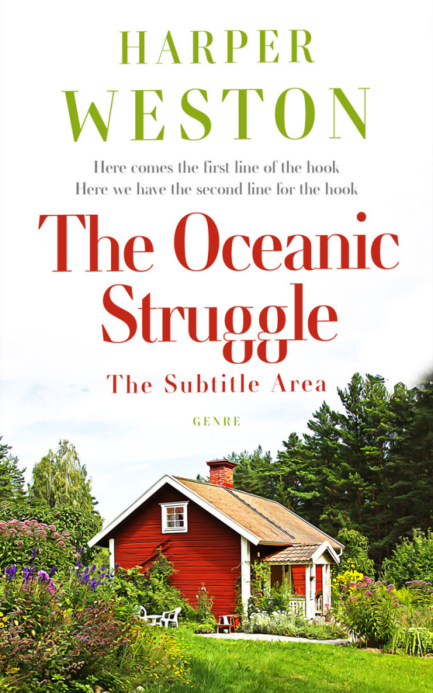 Front view of Sushi #23501 - Premade Literary Fiction Book Cover