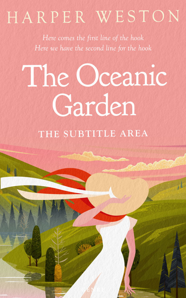 Front view of Sea Pink #23516 - Premade Romance Book Cover