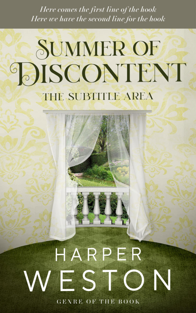 Front view of Sisal #23529 - Premade Literary Fiction Book Cover