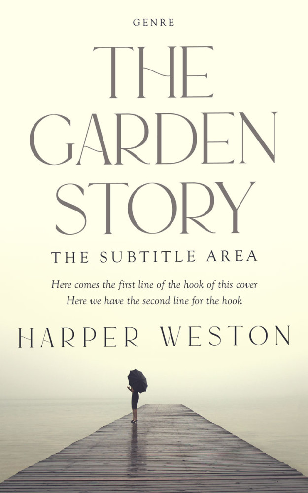 Front view of Beige #23536 - Premade Literary Fiction Book Cover