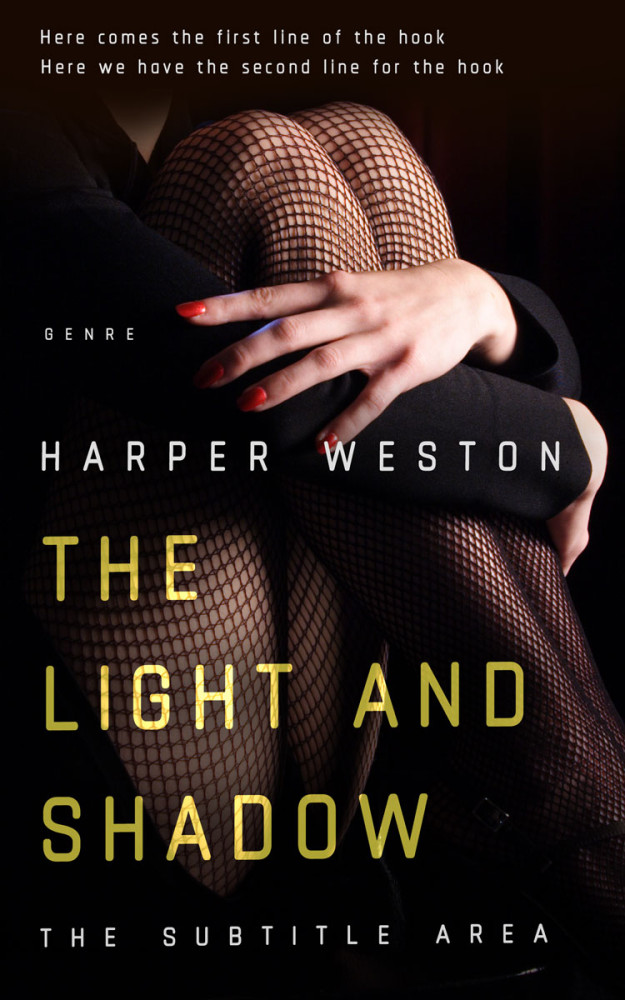 Front view of Black #23623 - Premade Erotica Book Cover