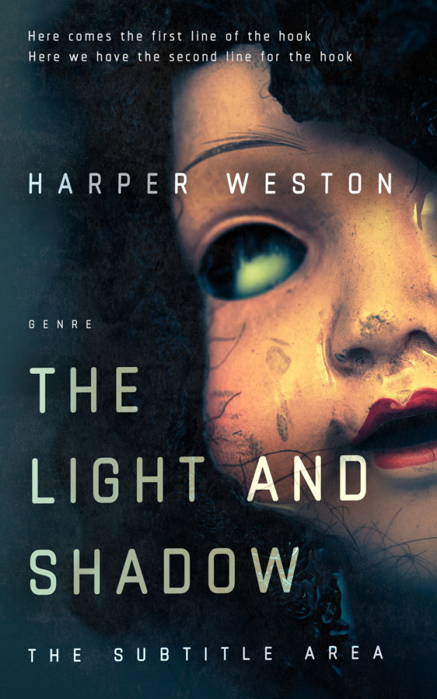 Front view of Antique Brass #23631 - Premade Horror Book Cover