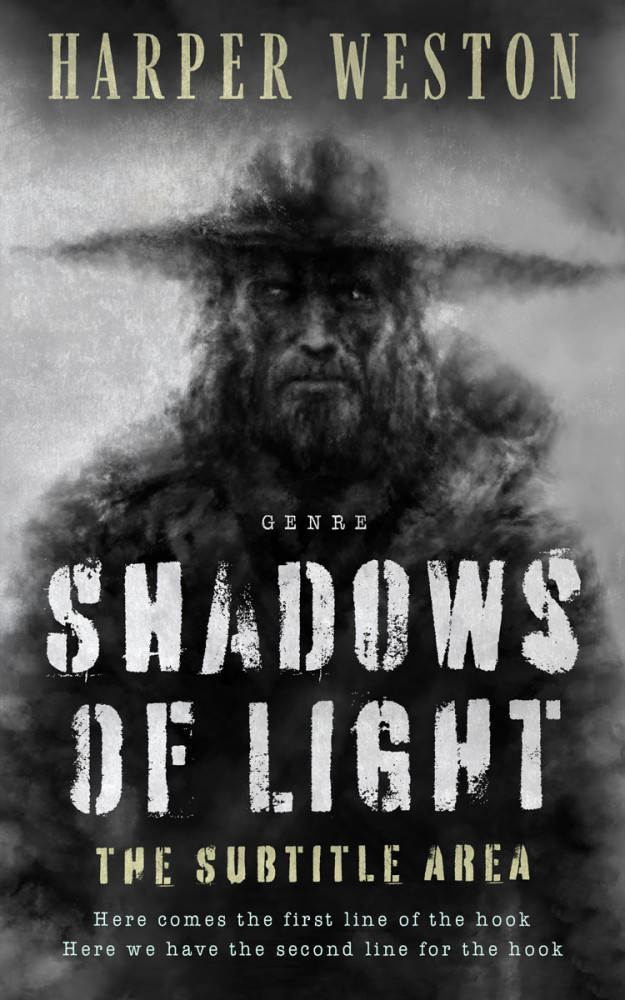 Front view of Gray Nickel #23641 - Premade Horror Book Cover