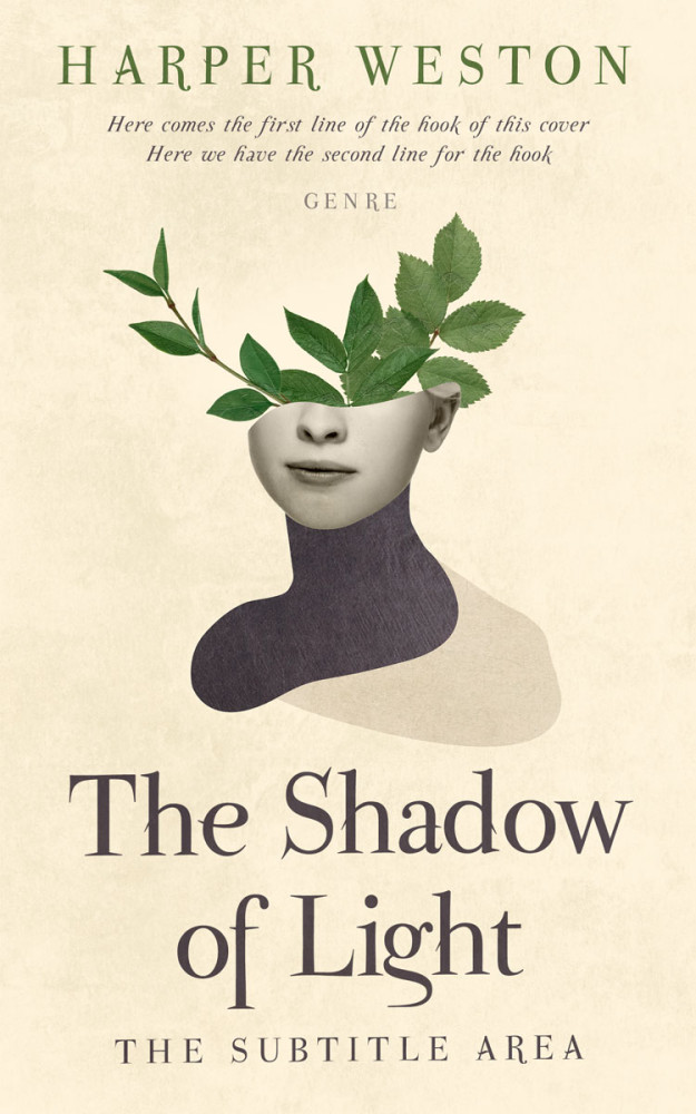 Front view of Citrine White #23676 - Premade Abstract Book Cover