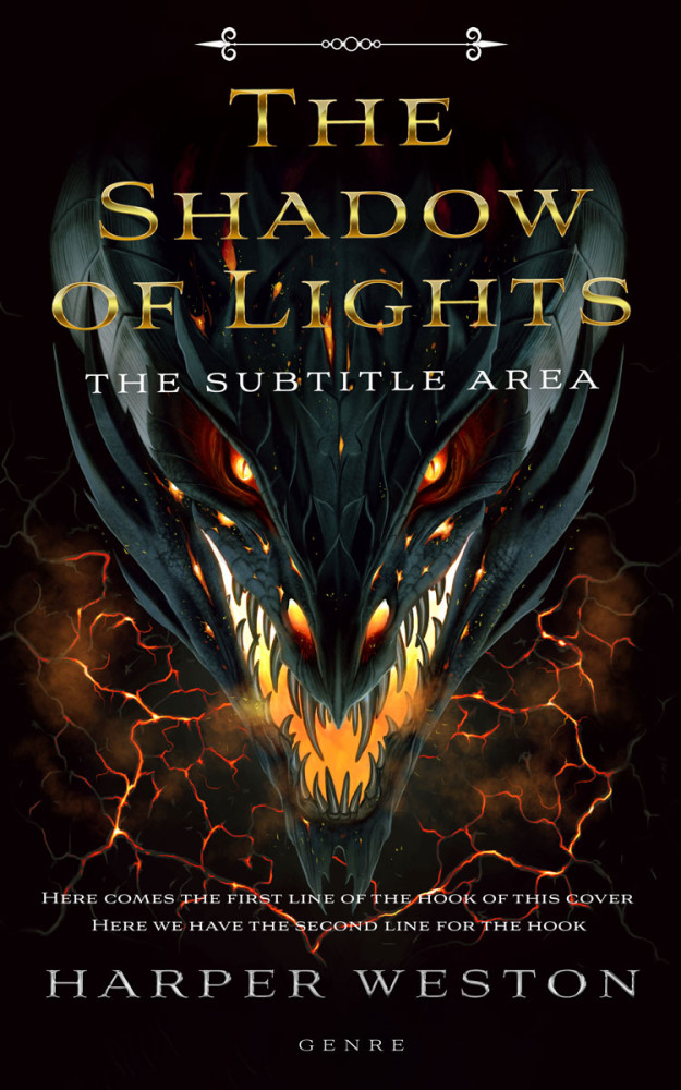 Front view of Zeus #23746 - Premade Fantasy Book Cover