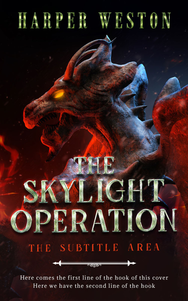 Front view of Night Rider #23818 - Premade Fantasy Book Cover