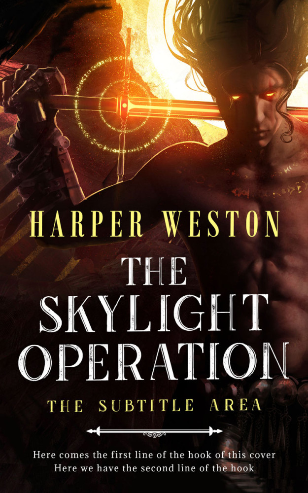 Front view of Harvest Gold #23819 - Premade Fantasy Book Cover