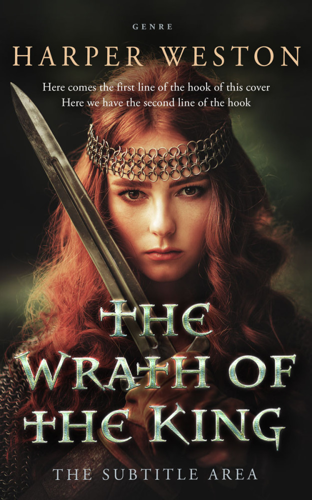 Front view of Zeus #23863 - Premade Fantasy Book Cover