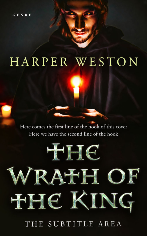 Front view of Night Rider #23867 - Premade Fantasy Book Cover