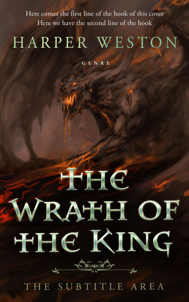 Front view of Eclipse #23869 - Premade Fantasy Book Cover