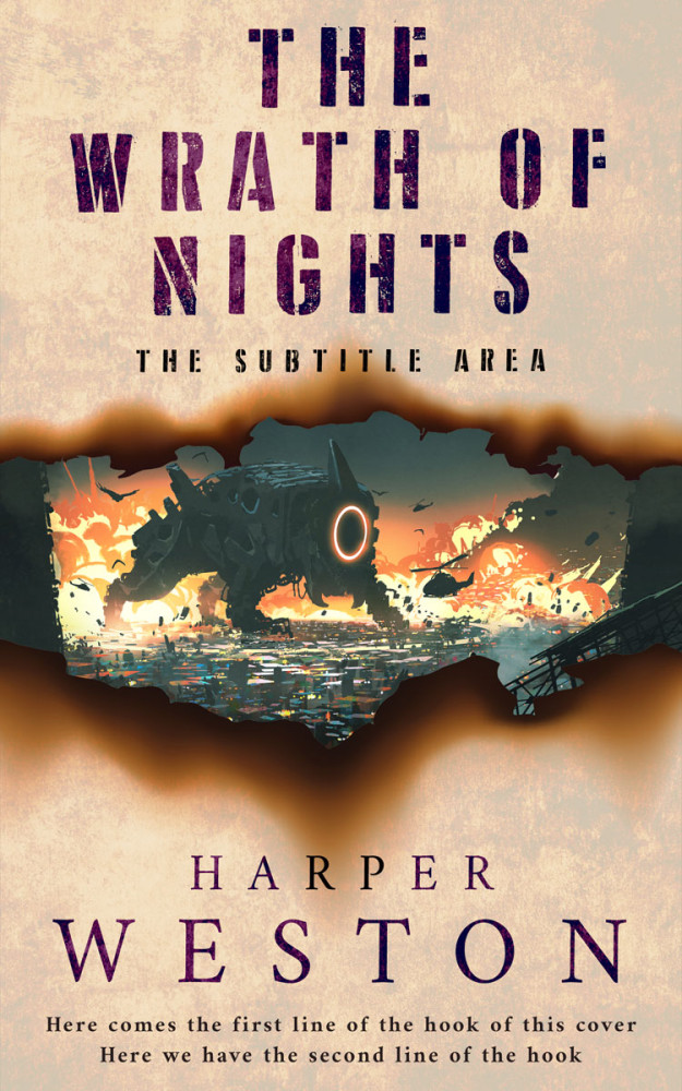 Front view of Hampton #23920 - Premade Apocalyptica Book Cover | BookCoverZone