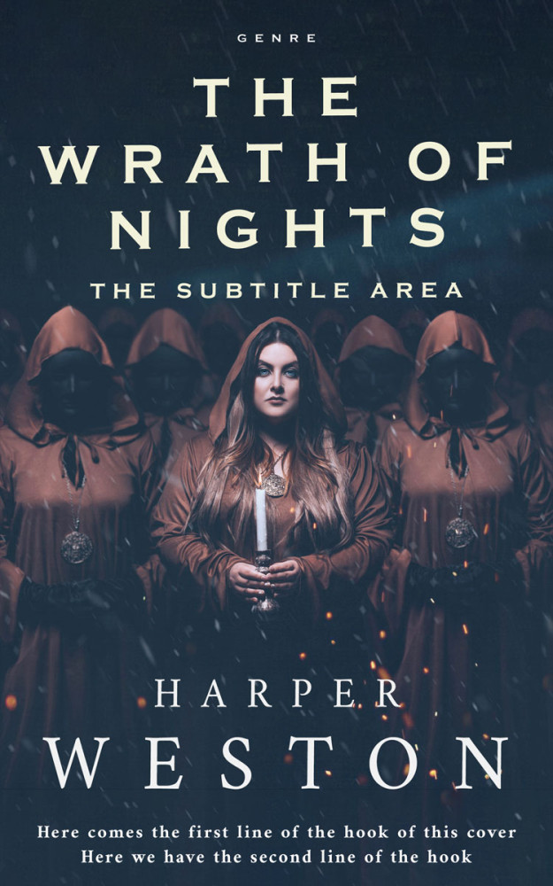 Front view of Ebony Clay #23922 - Premade Fantasy Book Cover | BookCoverZone