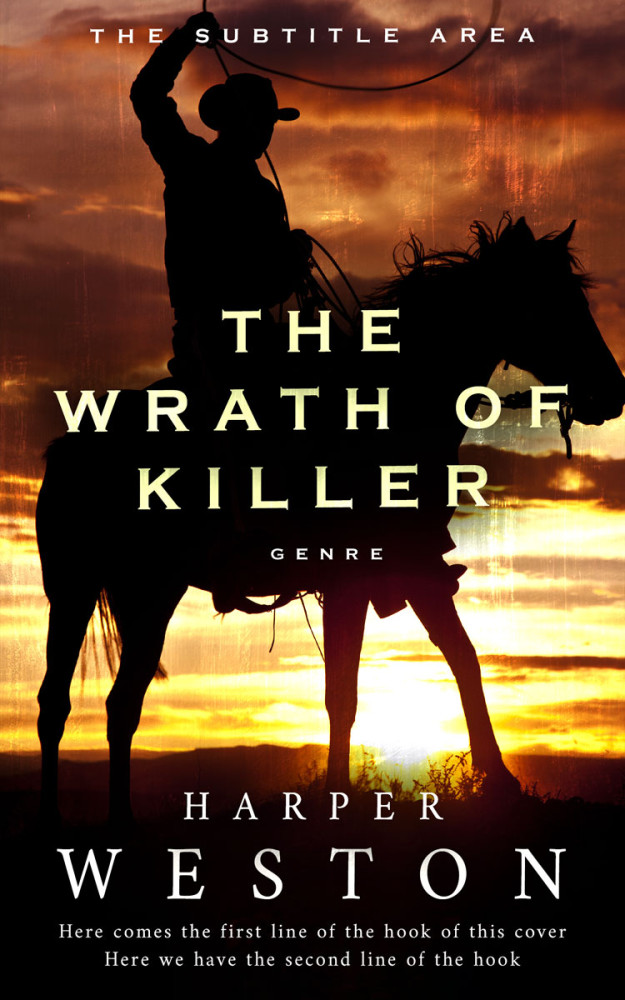 Front view of Harvest Gold #23933 - Premade Action & Adventure Book Cover | BookCoverZone