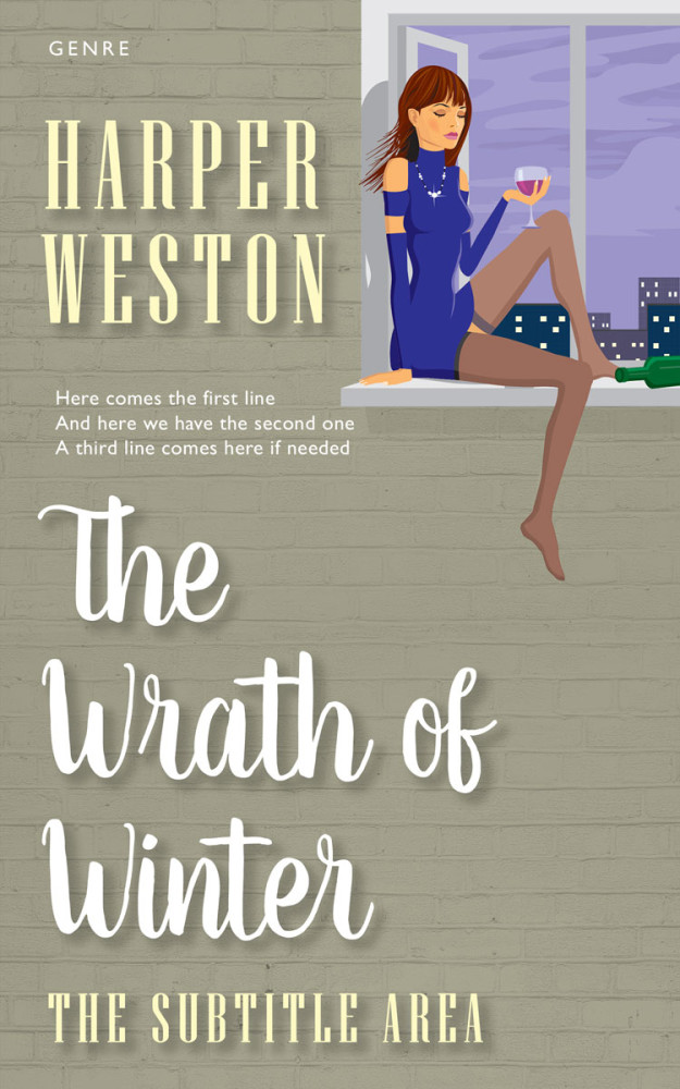 Front view of Gray Olive #23959 - Premade Literary Fiction Book Cover