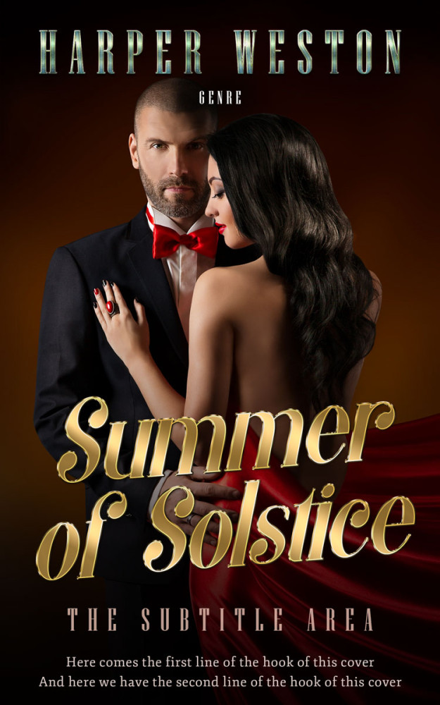 Front view of Crowshead #23987 - Premade Romance Book Cover