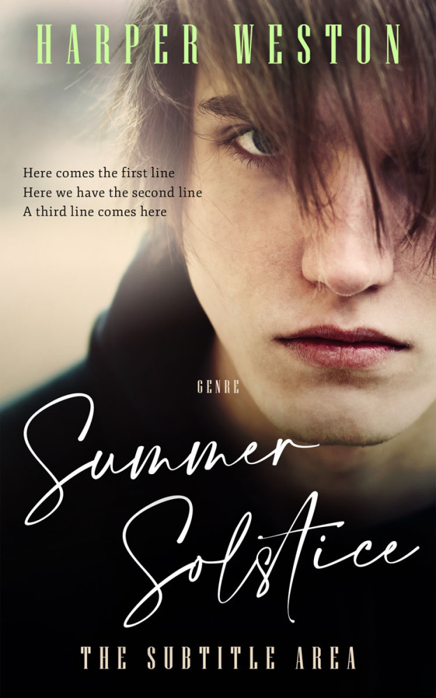 Front view of Akaroa #24001 - Premade Romance Book Cover