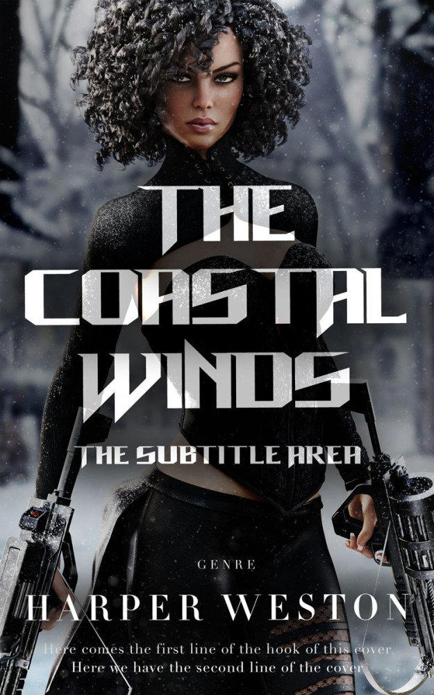 Front view of Shark #24048 - Premade Fantasy Book Cover | BookCoverZone