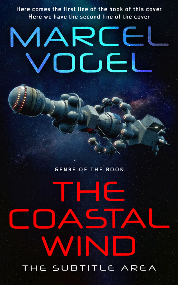 Front view of Ebony #24170 - Premade Science Fiction Book Cover