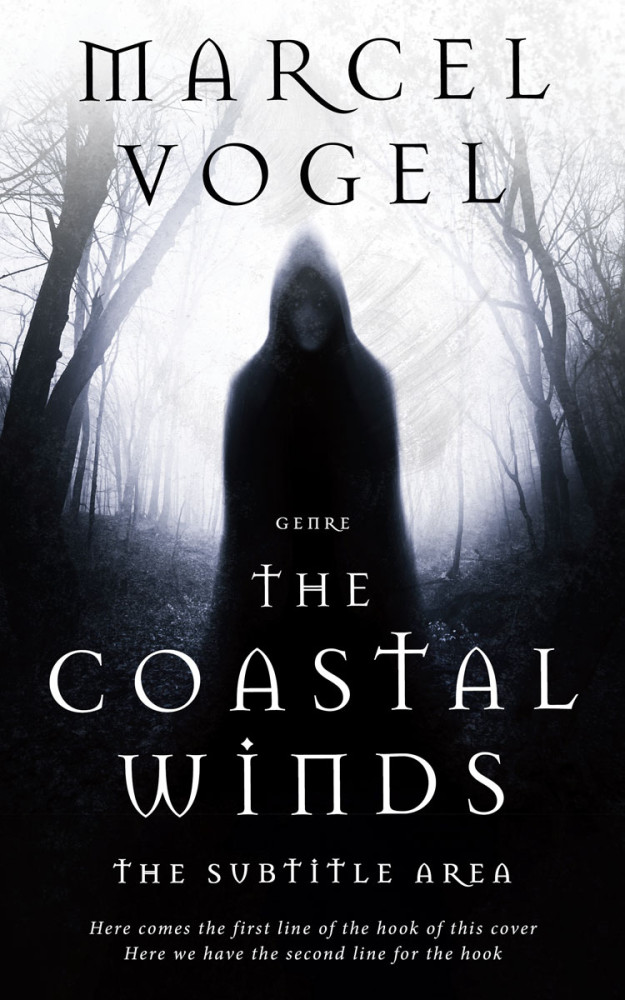 Front view of Black #24281 - Premade Horror Book Cover