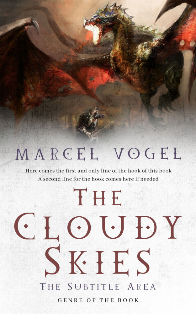 Front view of Eclipse #24369 - Premade Fantasy Book Cover