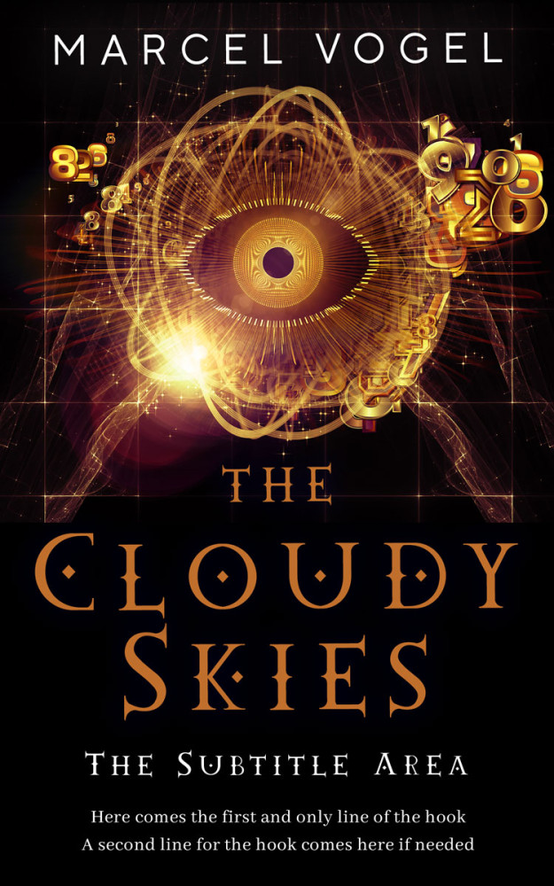 Front view of Tussock #24390 - Premade Abstract Book Cover