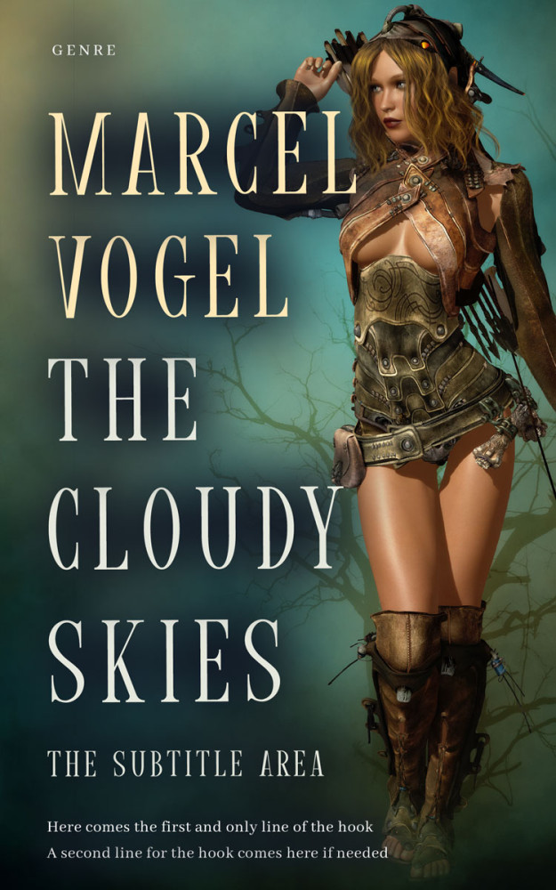 Front view of Heavy Metal #24405 - Premade Fantasy Book Cover