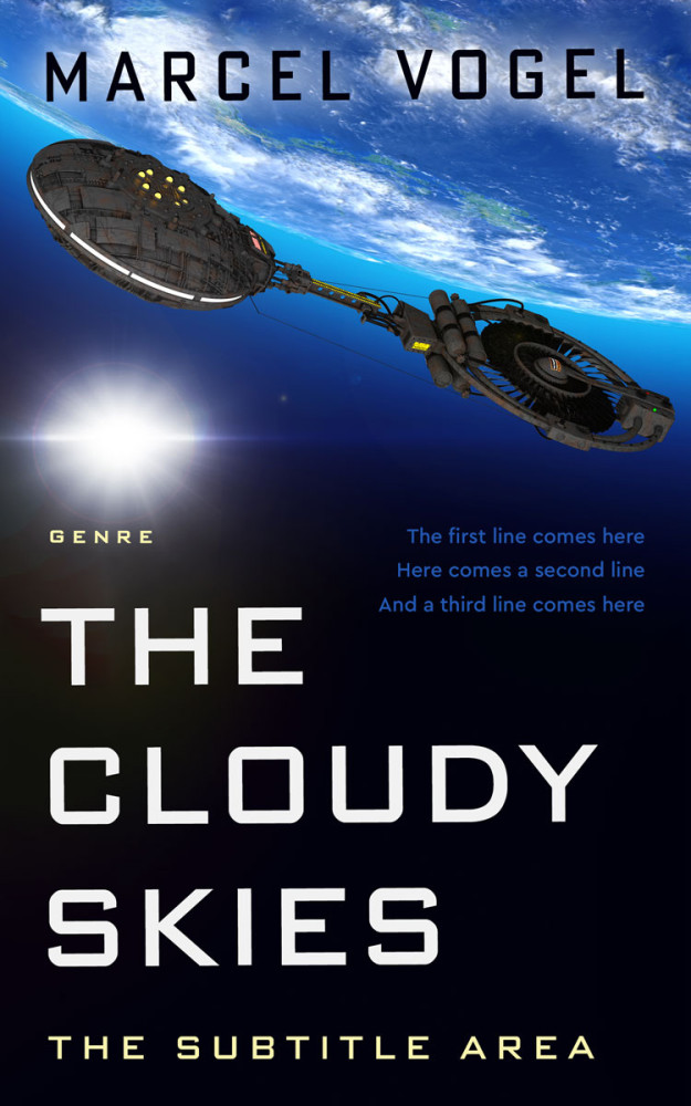 Front view of Botticelli #24485 - Premade Science Fiction Book Cover