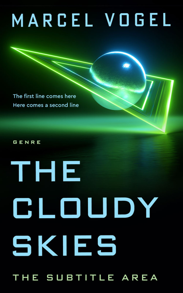 Front view of Black Bean #24486 - Premade Science Fiction Book Cover