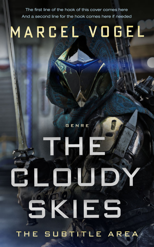 Front view of Shark #24491 - Premade Science Fiction Book Cover