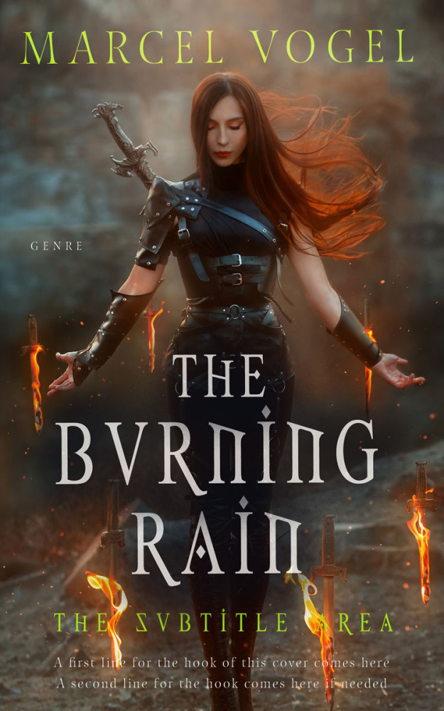 Front view of Taupe #24497 - Premade Fantasy Book Cover