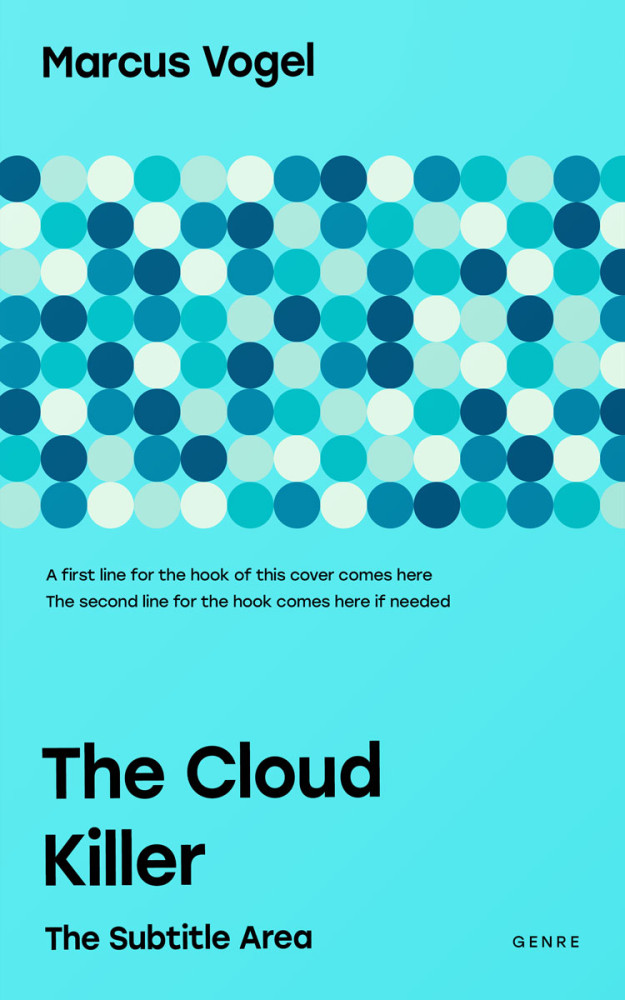 Front view of Turquoise Blue #24548 - Premade Business Book Cover