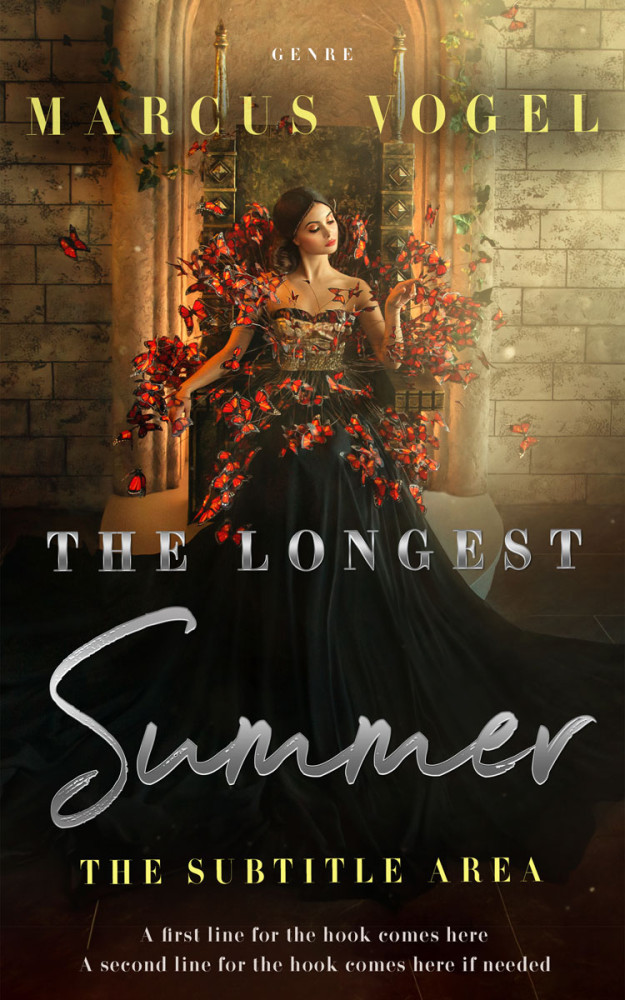 Front view of Twine #24564 - Premade Fantasy Book Cover