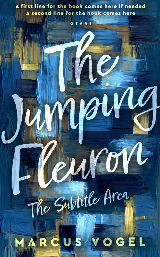 Front view of Blue Dianne #24586 - Premade Abstract Book Cover