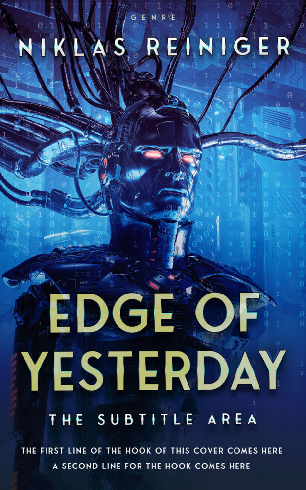 Front view of Bunting #24684 - Premade Science Fiction Book Cover