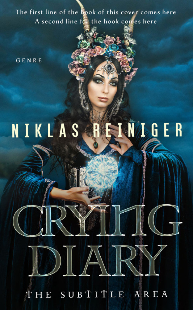 Front view of Gable Green #24728 - Premade Fantasy Book Cover