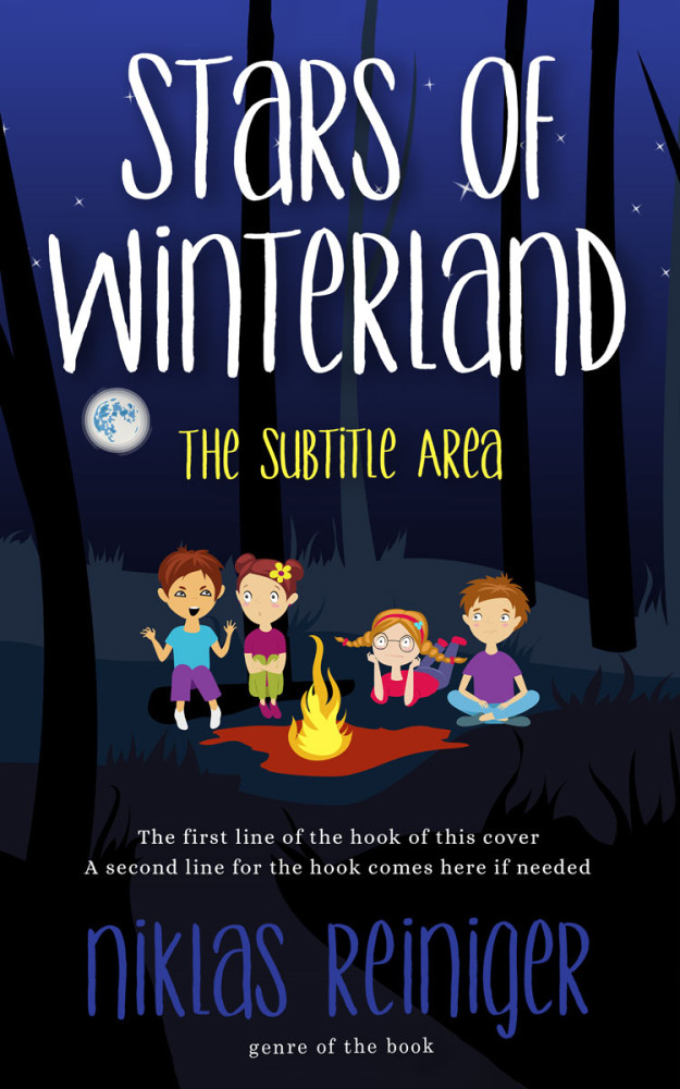 Front view of Black #24766 - Premade Horror Book Cover