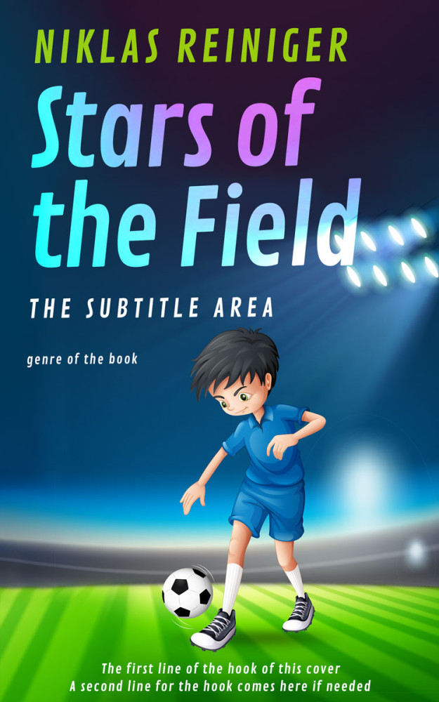 Front view of Blue Dianne #24783 - Premade Action & Adventure Book Cover