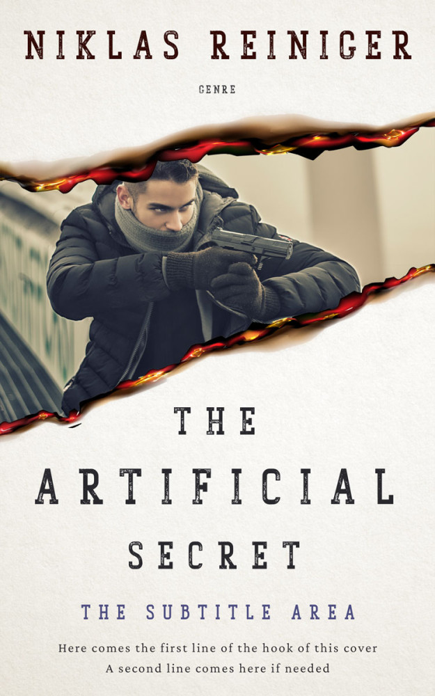 Front view of Ship Gray #24796 - Premade Mystery & Thriller & Suspense Book Cover