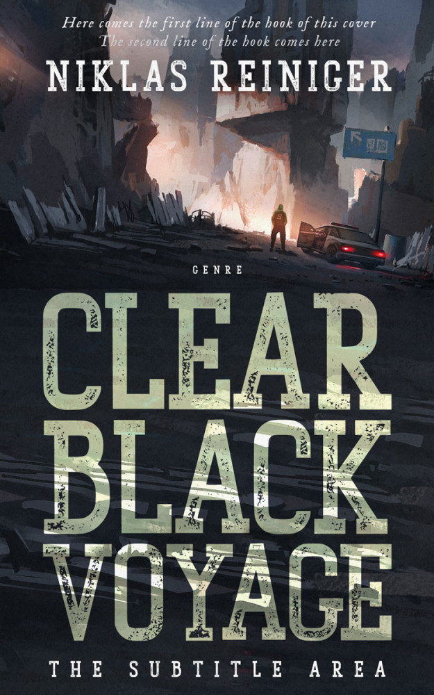 Front view of Shark #24953 - Premade Science Fiction Book Cover