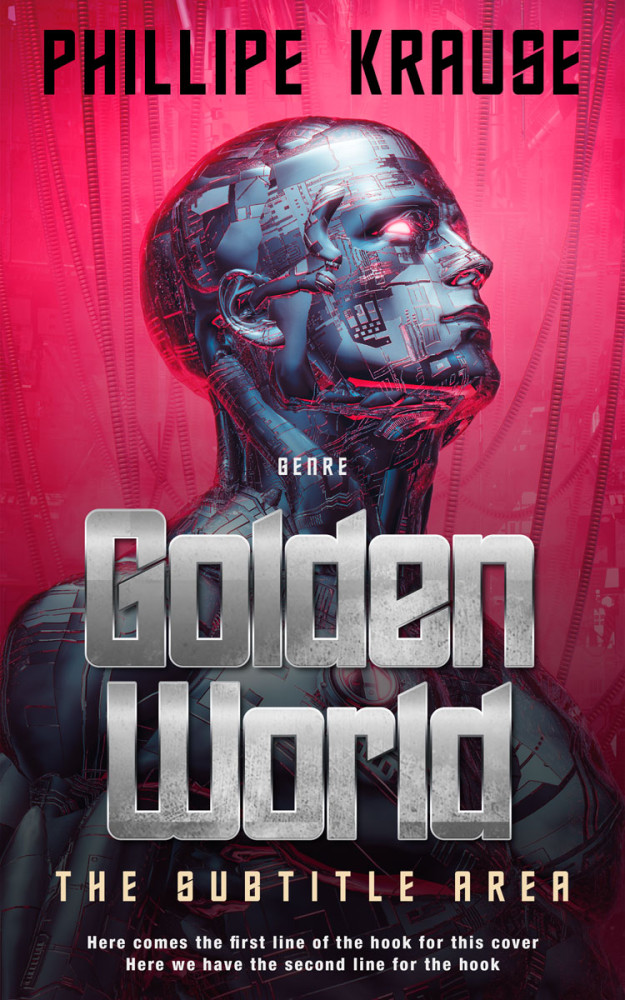 Front view of Hibiscus #25120 - Premade Science Fiction Book Cover