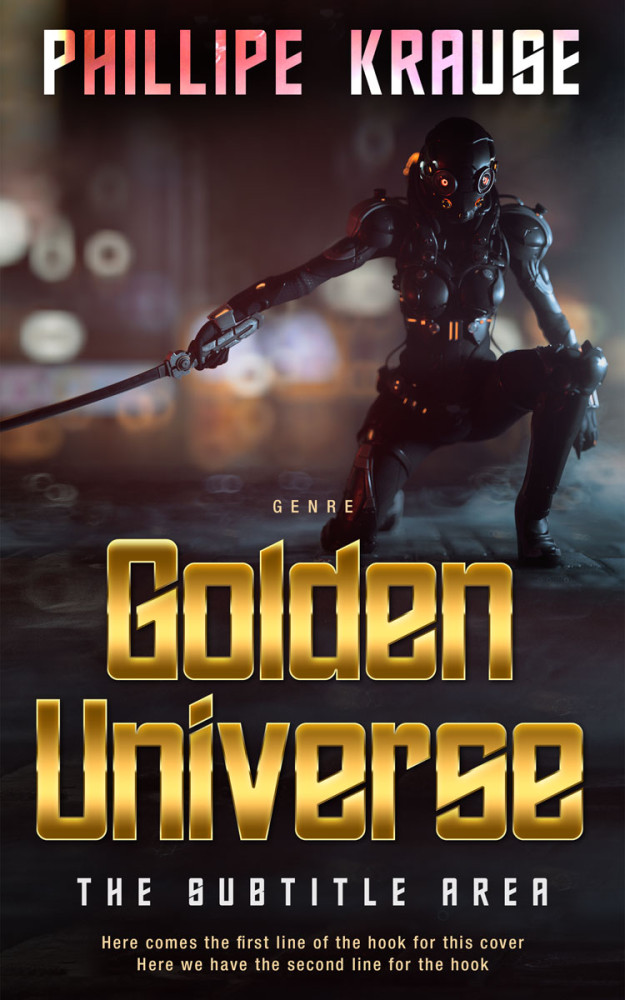 Front view of Thunder #25125 - Premade Science Fiction Book Cover