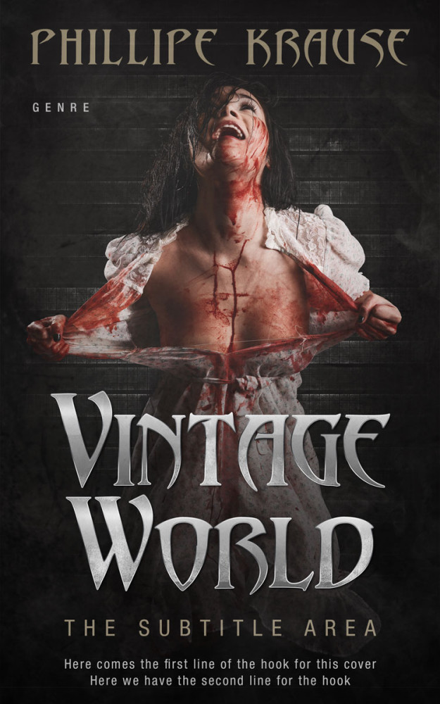 Front view of Cod Gray #25155 - Premade Horror Book Cover